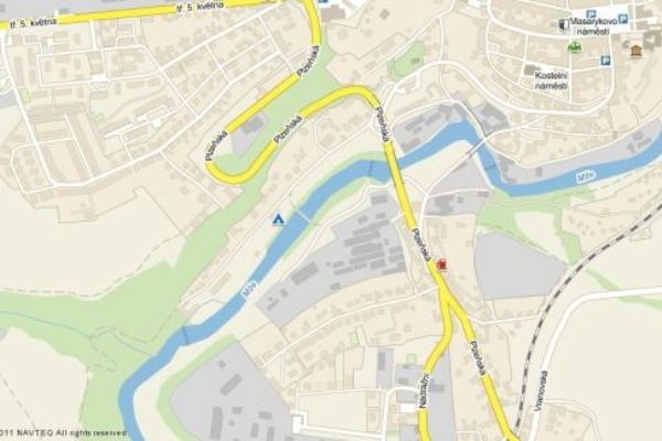 Mapa pro nalezení Hornického skanzenu ve Stříbře